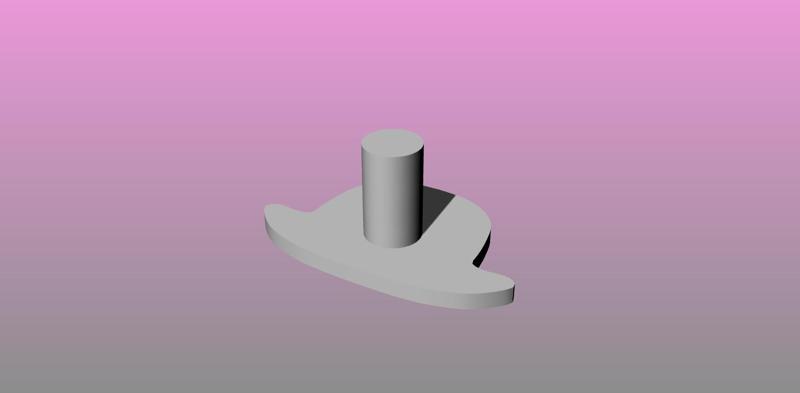 Sombrero Bombin cookie cutter (Mini stamp with ejector)