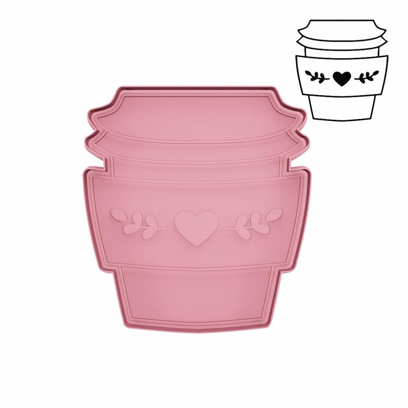 Stamp with grip "Coffee Glass".