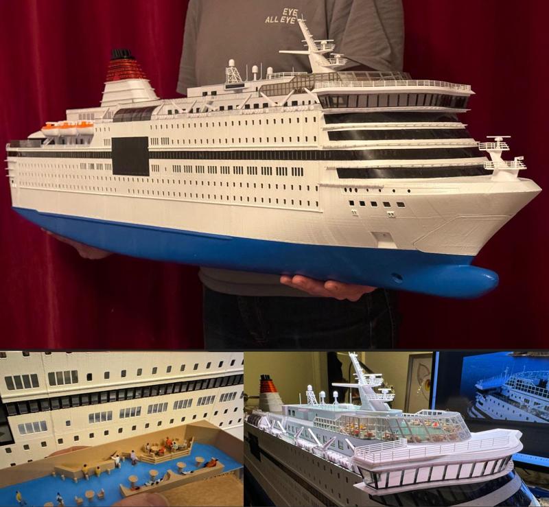 RC Cruise Ship / Car Ferry - Viking Cinderella N-scale