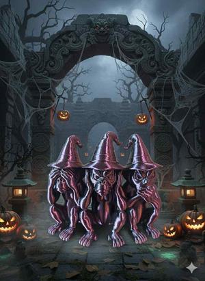 The Three Cursed Pumpkin Monkeys