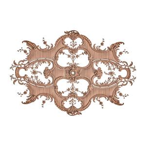 Rosette No. 007 - Baroque Openwork Wall Panel STL for CNC and 3D Printing