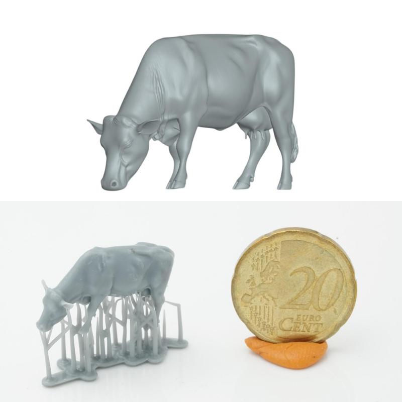 Cow Figure 02 – h0 scaled Animal Miniature (1/87 pre-supported)