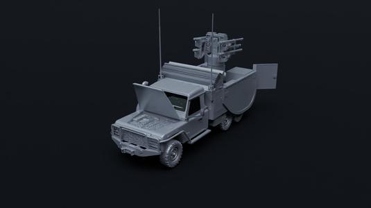 Indonesian Kobra SAM TEL on Land Rover Wolf chassis