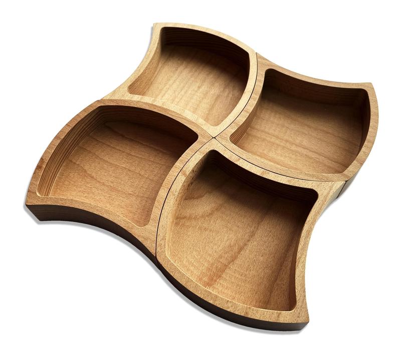 Modular Wooden Snack Tray