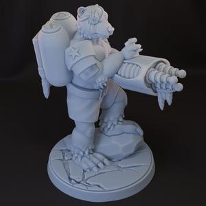 Blue Army Polar Bear Beast Gunner