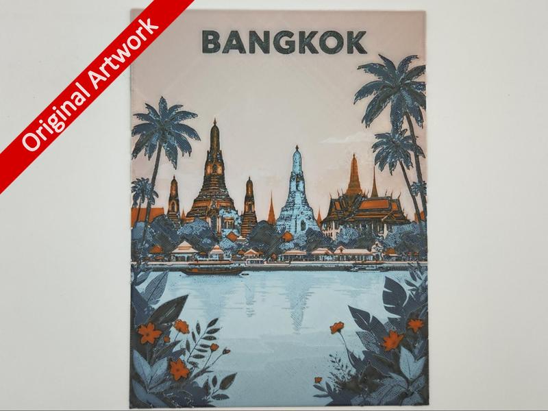 Bangkok travel poster - hueforge