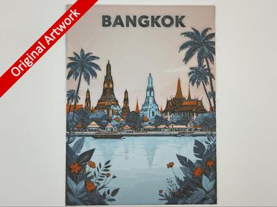 Bangkok travel poster - hueforge