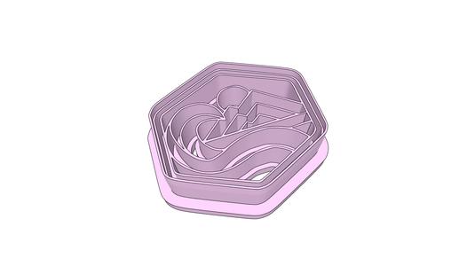 Mtn. And Waves, Nautical Clay Cutter - 25, 30, 35mm