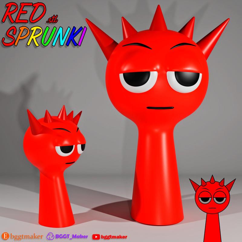 RADDY SPRUNKI INCREDIBOX RED | Sprunki 3D Model STL Fan Art