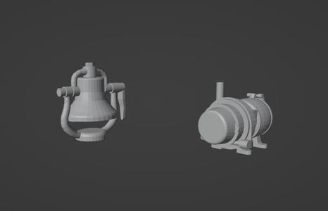 Ho Scale Steam locomotive Bell and Dynamo