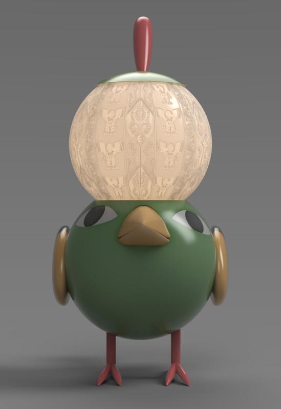 Natu Xatu Pokemon E27 lamp Lithophane MMU