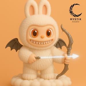 Labubu angel Cupid - 3D Fanart Figure