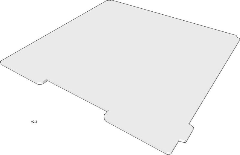 PCB Heatbed MK2a Plate (3 hole mounting) (DXF)