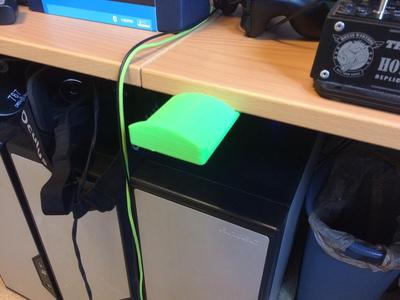 Headphone desk-mount hook