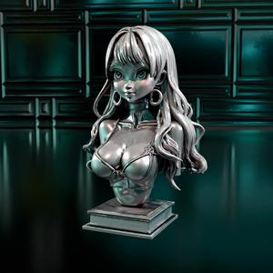 Idol Bust in Anime Style - Sexy and Stylized Display Model - 3D Model Figure