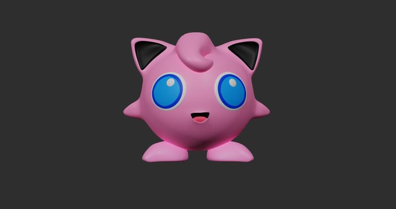 Jigglypuff pokemon toy with eyes