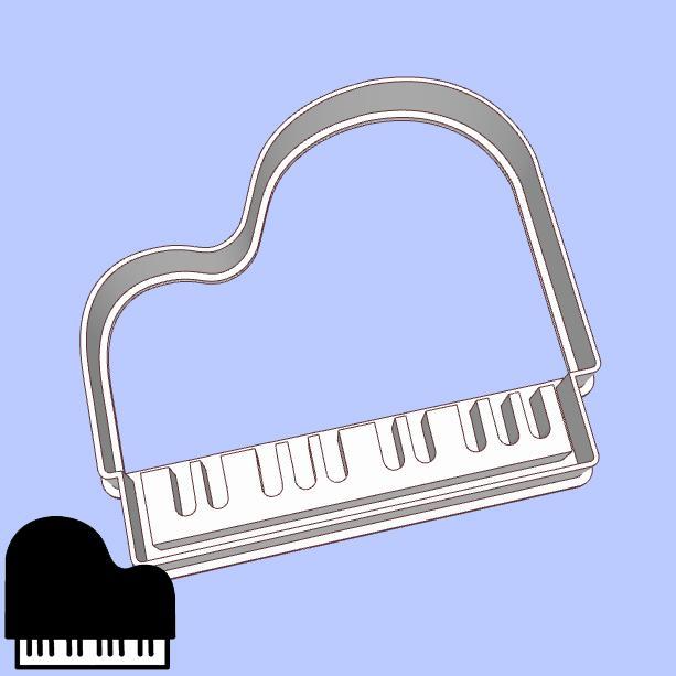 Music cookie cutters - piano (style 1)