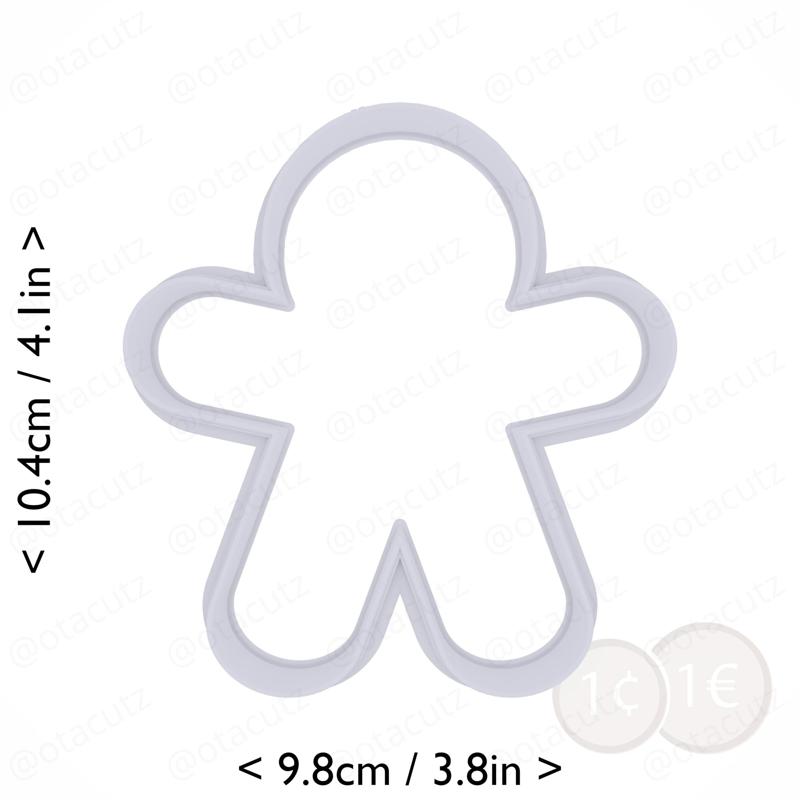 Gingerbread Man Cookie Cutter 3.75in / 9.5cm