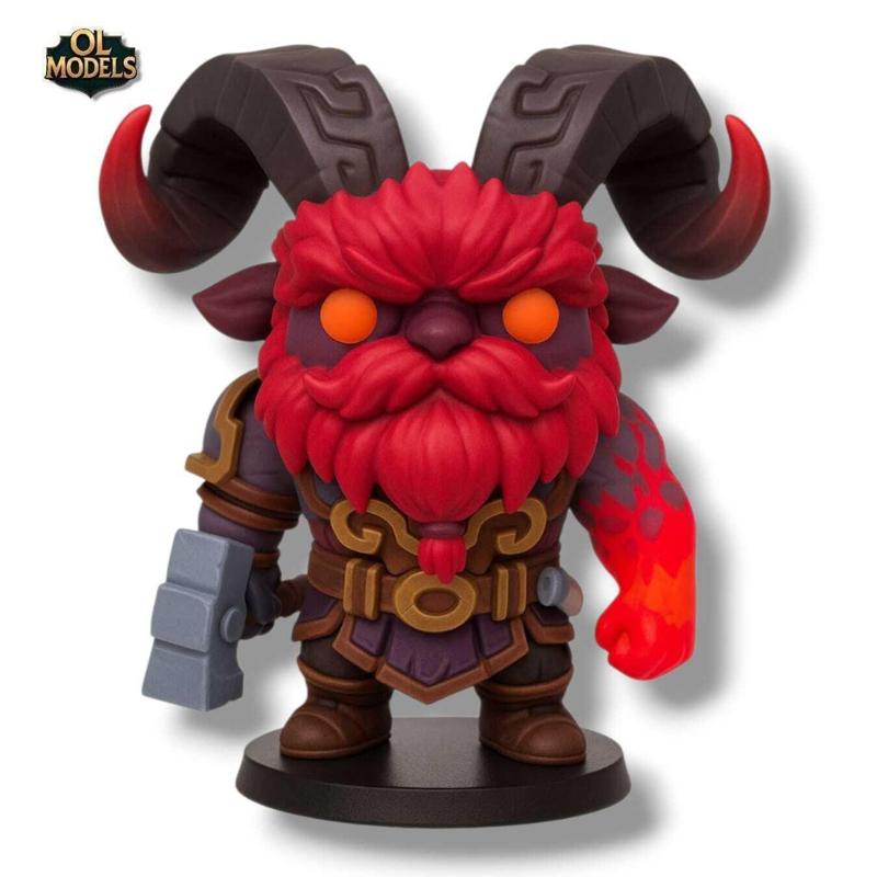 Ornn Chibi Figure League of Legends 3D Model