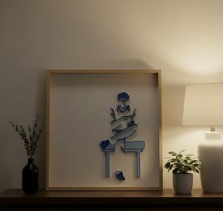 Lost in a Book - Serene Reader 3D Relief Wall Art STL