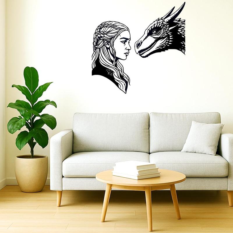 mural of daenerys and her dragon