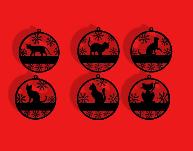 CAT CHRISTMAS SPHERES