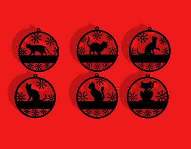 CAT CHRISTMAS SPHERES