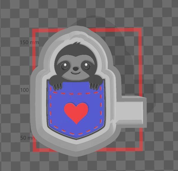 Cute Pocket Sloth Freshie Mold