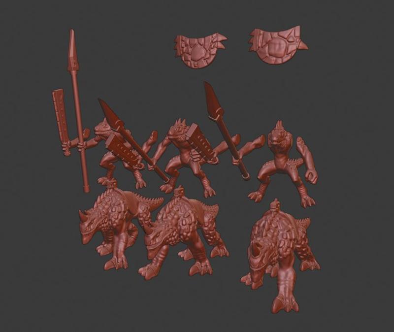 Leguan Riders / Lizardmen Cavarly