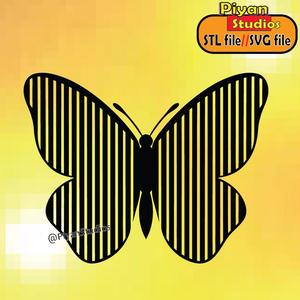 Butterfly wall art svg stl file