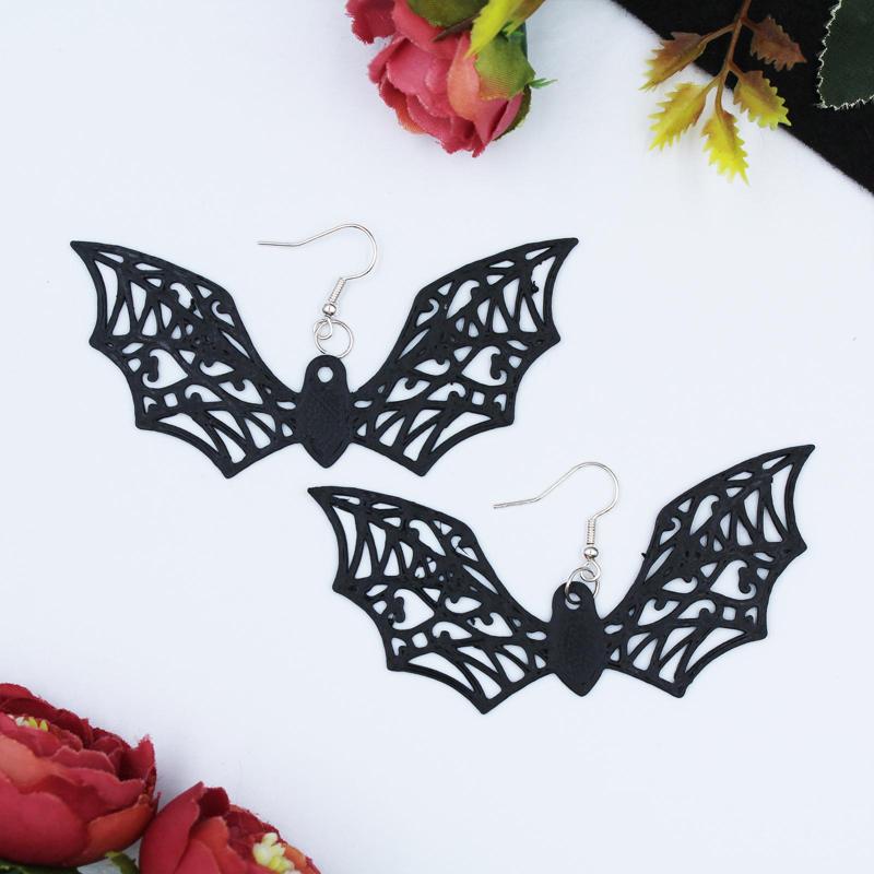 Halloween Earring Bats Chain Necklance
