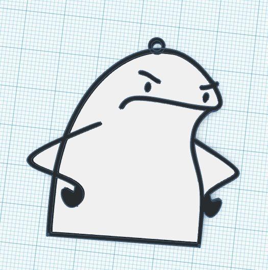 angry deformed keychain