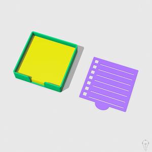 Post-it case and To Do List stencil set
