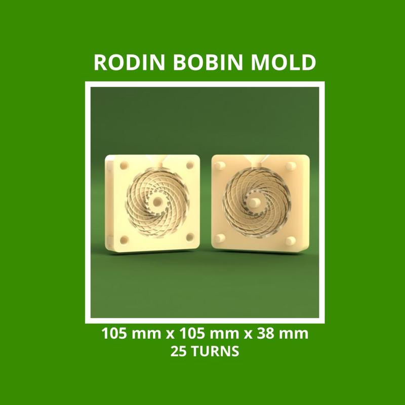 Rodin Coil Model Silicone Forming Template Poe Abha Toroidal Field - 105 x 105 x 38 mm