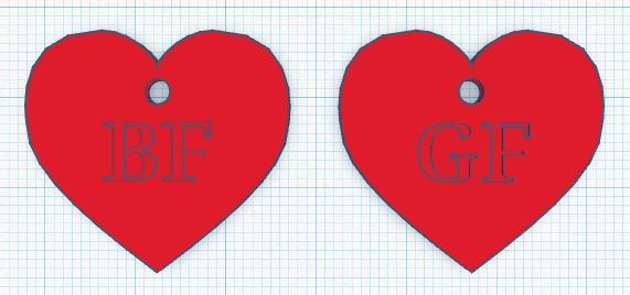 Heart necklaces for a couple