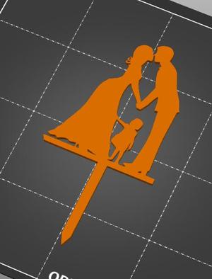 WEDDING CAKE TOPPER WITH BABY