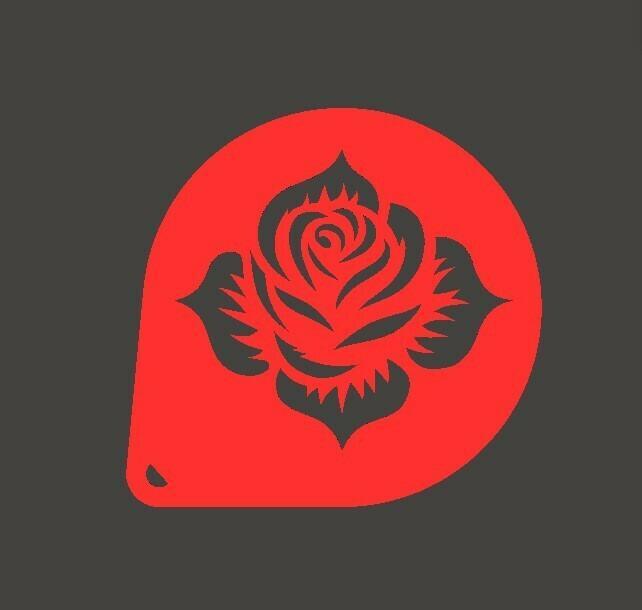 Rose rosae Stencil model 1
