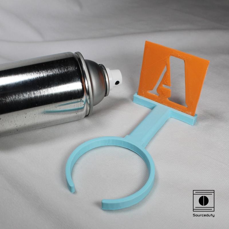 Spray Paint Can Stencil Holder