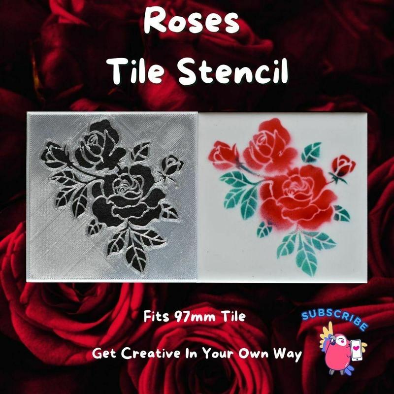 Roses Tile Stencil