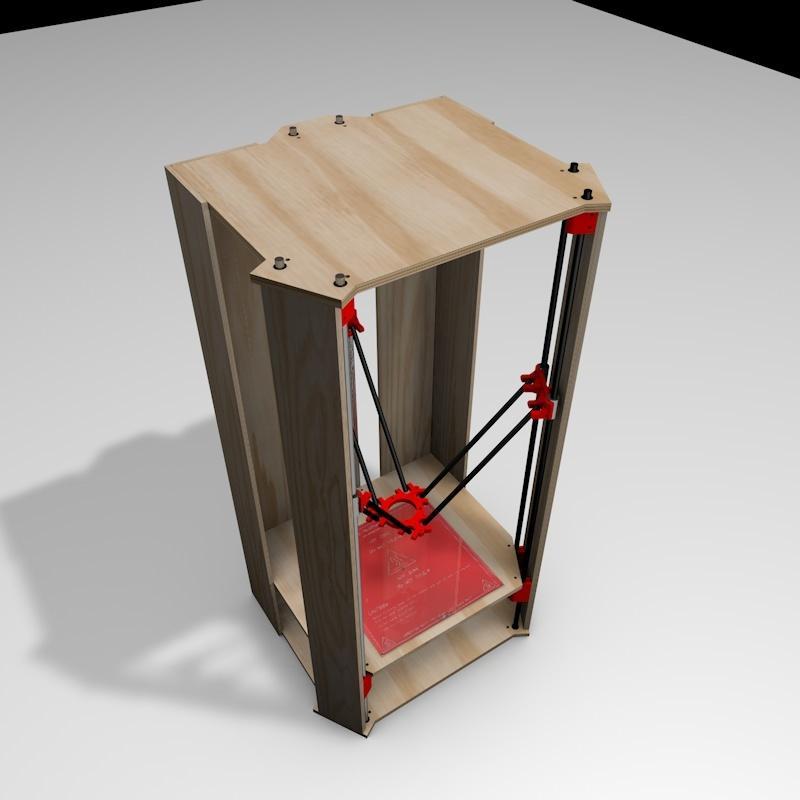 Rostock Plywood Parts Bottom & Top Plates