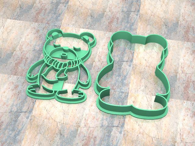 Cookie Stamp/Cutter. Cortante/Cutter cookie dough. Bear to
