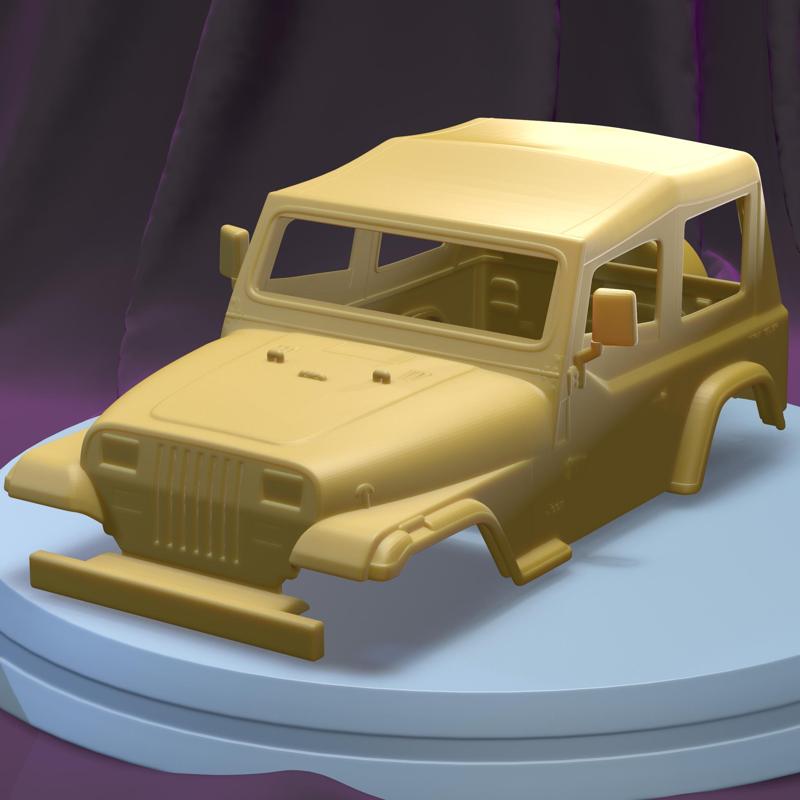 Jeep Wrangler YJ 1987  (1/24) Printable Car Body