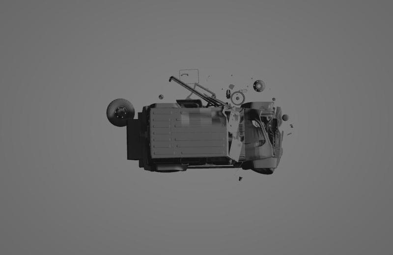 Jeep Wrangler Rubicon 2014 (Damaged) – 3D Printable Off-Road Wreck Model