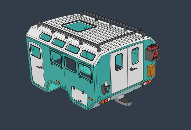 Trailer Hitch for Crawler 4320 Expedition Cab - 1/10 RC Body Attachment