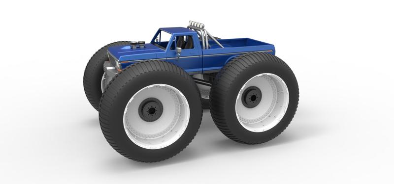 Diecast vintage Monster Truck with 10 ft wheels Scale 1:25