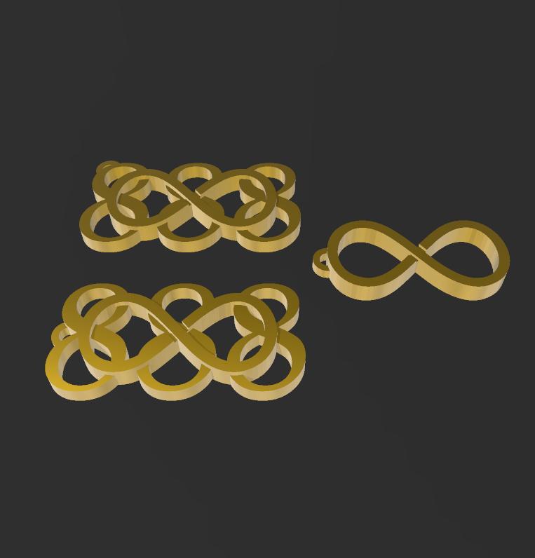 KIT INFINITE 888 ABUNDANCE KEYCHAINS NECKLACES