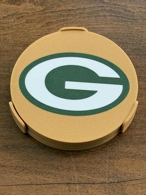 NFL - GB Coaster and Holder Set