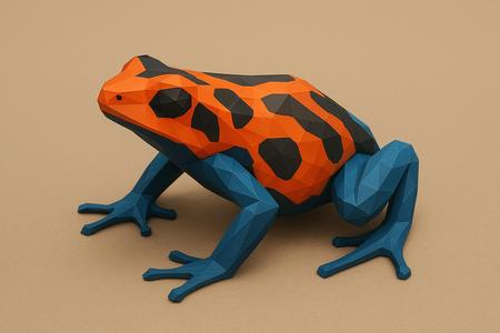Low poly dart frog