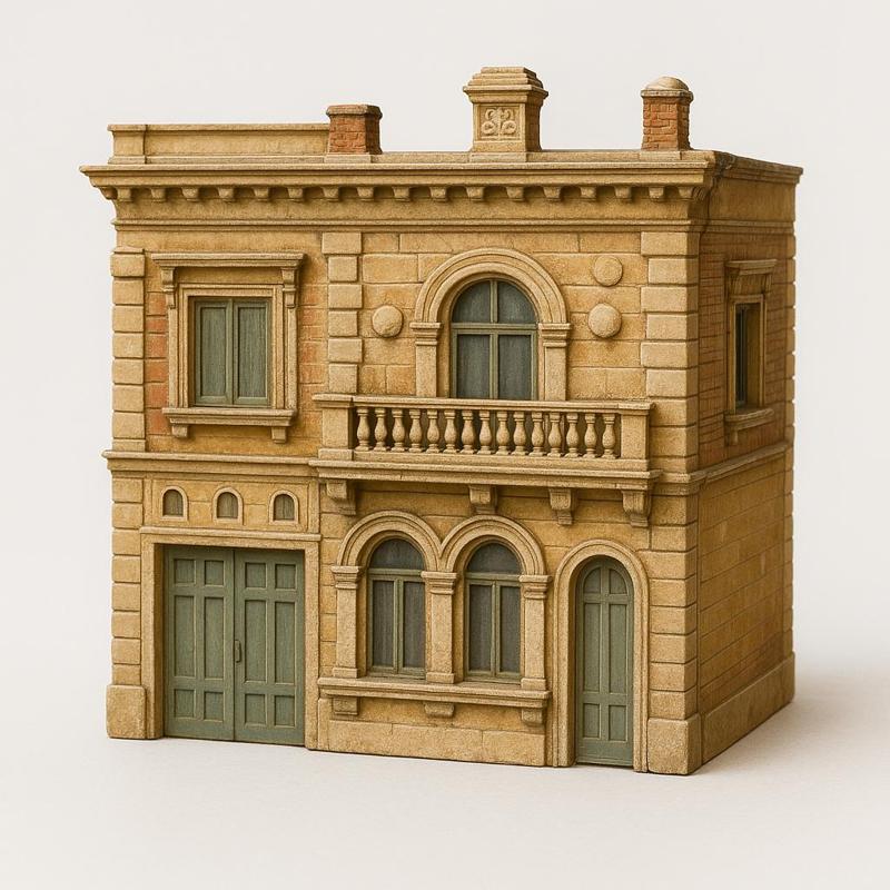 Facade of a Classic European House - Architectural Miniature