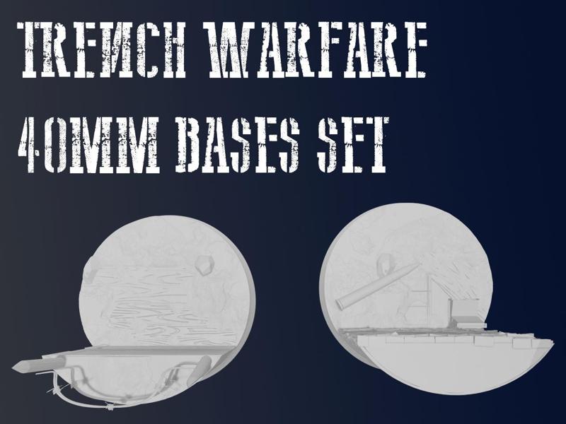 40mm Trench Warfare Bases Set V2